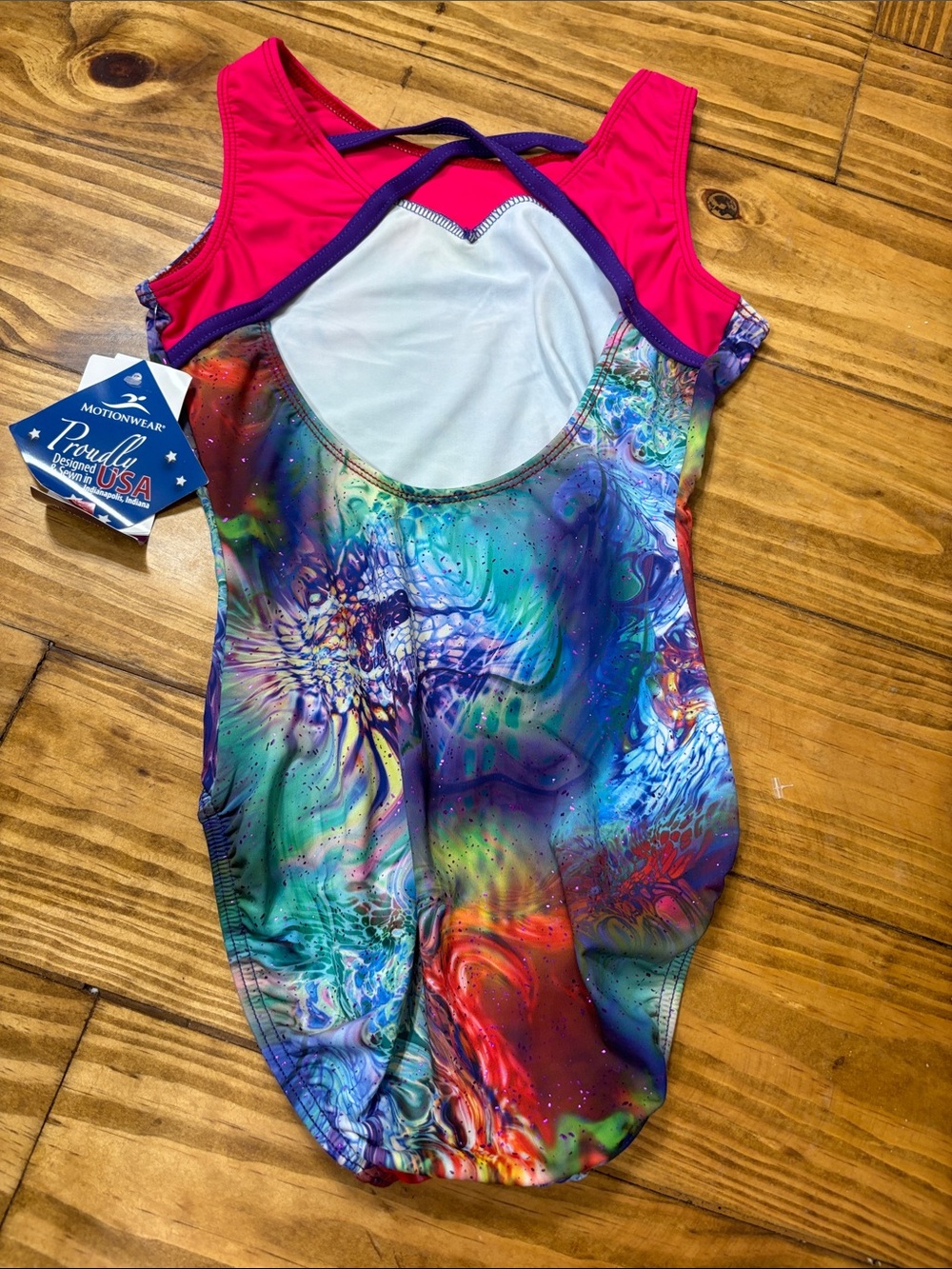 NWT Motionwear Petite Adult Gymnastics Leotard Style 1284 Color 730 - Picture 4 of 4
